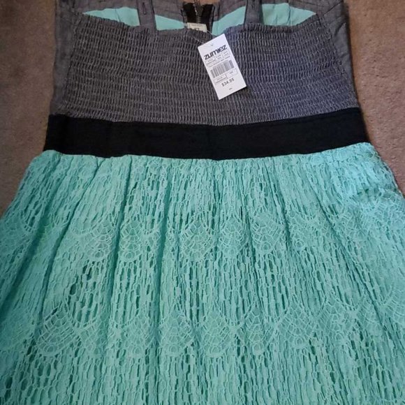 Empyre Tula Mint Crochet Zipper Dress - Picture 3 of 5